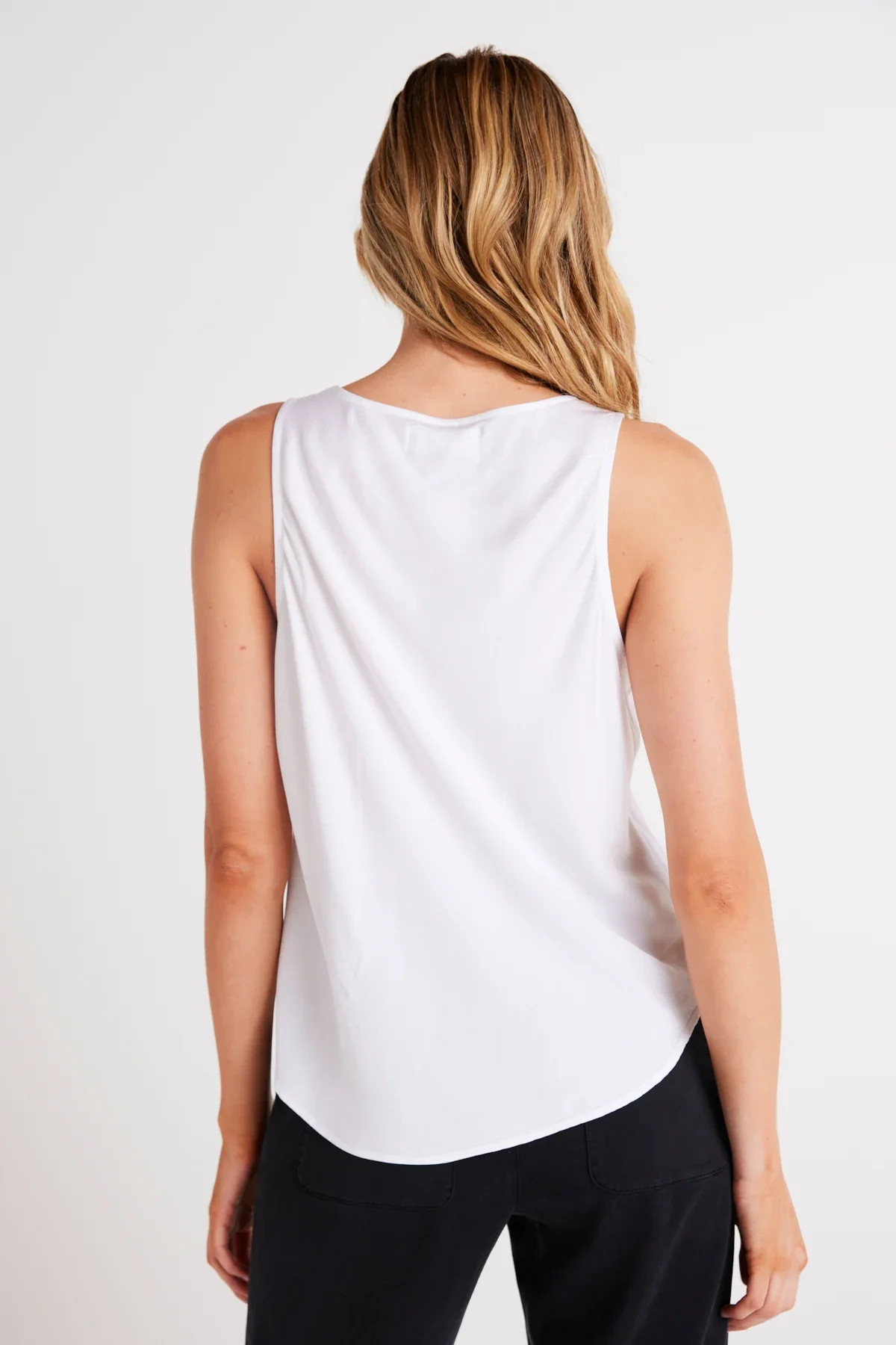 Satin Scoop Neck Tank  - Image 4