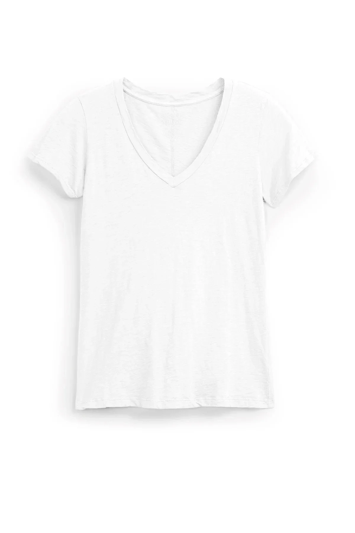 Lilith Cotton Slub V-Neck Tee - Image 5